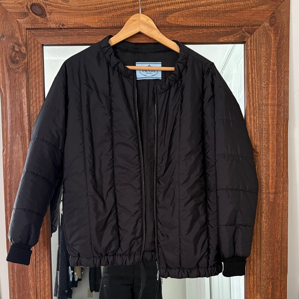 Prada Black Jacket with Blue Label